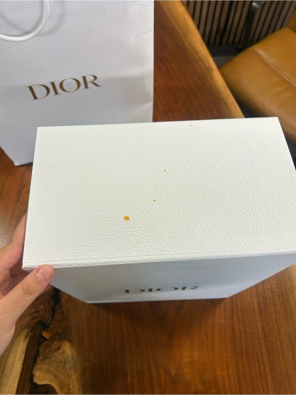 DIOR White and Gold Branded Gift Set